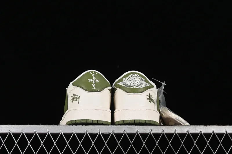 All Categories Air Jordan Jordan Series Basketball Shoes Air Jordan 1 Low High-end Customized Low-top Shoes Travis Scott x Fragment Design x Air Jordan 1 Low OG SP AJ1 Joe 1 Stussi Joint-Beige Army Green Low-top Cultural Casual Shoes DM6688-602